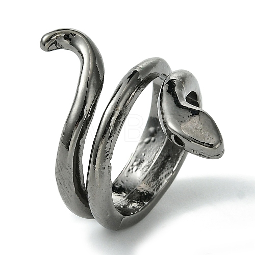 Snake Alloy Wrap Open Cuff Rings RJEW-K275-67B-1