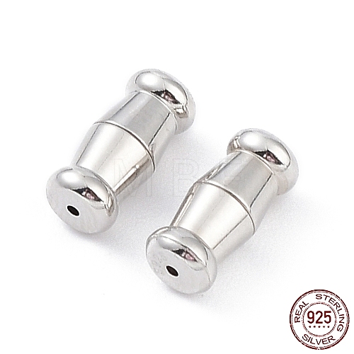 Anti-Tarnish Rhodium Plated 925 Sterling Silver Screw Clasps STER-K173-10P-1