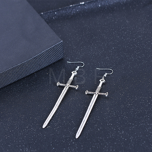 Fashionable Vintage Sword-Shaped Earrings ZZ1377-1