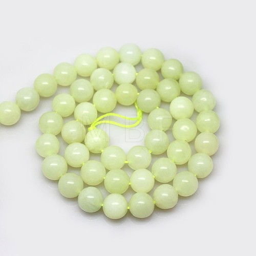 Natural New Jade Beads Strands X-G-G763-09-8mm-1