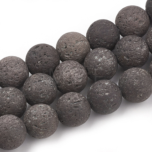 Synthetic Lava Rock Beads Strands G-S277-12mm-19-1