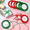 8Rolls 2 Colors Single Face Satin Ribbon OCOR-FS0001-09-5