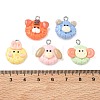 Kawaii Animal Opaque Resin Pendants RESI-B044-01P-3
