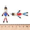 2Pcs Glass Seed Bead and Pearlized Glass Pearl Big Pendants PALLOY-MZ01289-4