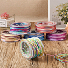 Elecrelive 6 Rolls 6 Colors Segment Dyed Polyester Thread OCOR-EL0001-01B-24