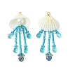 Natural Shell Big Pendants PALLOY-MZ01363-01-1