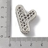 Rack Plating Brass Micro Pave Clear Cubic Zirconia Pendants ZIRC-U002-P-Y-3