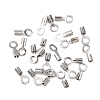 304 Stainless Steel Fold Over Crimp Cord Ends STAS-P434-05A-P-1