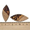 Transparwnt Resin & Walnut Wood Pendants RESI-I354-03D-3