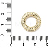Brass Micro Pave Clear Cubic Zirconia Linking Rings KK-H539-11G-3