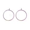 Ion Plating(IP) 316 Surgical Stainless Steel Hoop Earrings Findings STAS-F149-32M-E-2