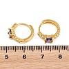 Brass Micro Pave Cubic Zirconia Hoop Earrings KK-Z166-12G-01-5