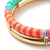 Chunky Curved Tube Beads Stretch Bracelets Set BJEW-JB07441-4