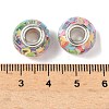 Transparent Resin Rondelle European Beads RESI-S023-04-3