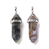 Natural Moss Agate Pendants G-K329-32P-2