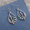 Alloy Synthetic Turquoise Dangle Earrings FS-WG8D1E3-01-2
