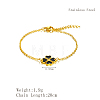 Stainless Steel Heart-shape Clover Link Bracelets OH1703-2-4