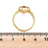 Natural Gemstone Finger Rings with Brass Findings G-H353-03G-6