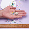 Craftdady 500Pcs 10 Colors 2-Hole Glass Seed Beads SEED-CD0001-02B-13