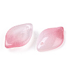 Baking Painted Transparent Glass Petal Beads DGLA-N004-19-3