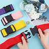 6Pcs 6 Colors Polyester Adjustable Luggage Straps FIND-CP0001-21-3