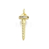 Brass Micro Pave Cubic Zirconia Pendants KK-K400-45G-1