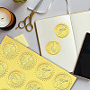 6 Patterns Aluminium-foil Paper Adhesive Embossed Stickers DIY-WH0451-012-6