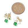 Alloy with Glass Dangle Stud Earrings EJEW-JE06118-2