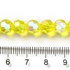 Electroplate Transparent Glass Beads Strands EGLA-A035-T8mm-L03-4