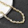 Brass Micro Pave Cubic Zirconia Geometric Tennis Necklaces NJEW-C121-02C-G-3