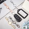 4Pcs 4 Colors Heavy Duty Alloy Retractable Keychain Clasps FIND-SC0004-32-4
