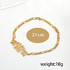 201 Stainless Steel Figaro Chains Link Bracelets MT8282-4