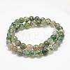 Natural Moss Agate Beads Strands G-F453-4mm-2