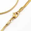 Trendy Men's 304 Stainless Steel Herringbone Chain Necklaces X-NJEW-M074-C-01-1