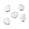 Tarnish Resistant 304 Stainless Steel Stamping Blank Tag Heart Pendants STAS-R063-02-2