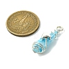 2Pcs Electroplated Natural Quartz Crystal Dyed Copper Wire Wrapped Pendants PALLOY-JF03166-02-2