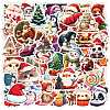 50Pcs Christmas Animal Paper Stickers PW-WG4EDBF-01-1