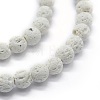 Synthetic Lava Rock Round Beads Strands G-E508-04-8mm-1-3