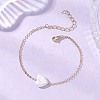 Natural Keshi Pearl Beads Link Bracelets BJEW-JB13171-1