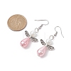 Platinum Alloy & Plastic Dangle Earrings EJEW-JE05599-4