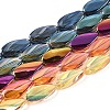 Electroplate Transparent Glass Beads Strands EGLA-N055-02-1