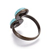 Synthetic Turquoise Cuff Rings RJEW-JR00244-05-3