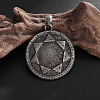 Alloy Gothic Seven Archangels Seal Magic Circle Pendant Necklaces for Men WG0D1B4-01-4