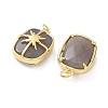 Brass & Natural Grey Agate Pendants GG-CBAD360-19G-01-2