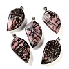 Natural Rhodonite Pendants GG-CBACB71-05P-06-1