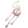 Moon Natural Rose Quartz Chips Hanging Suncatcher GG-CBAB970-02B-4