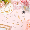52Pcs 2 Colors Alloy Letter A~Z Pendant Decorations HJEW-BM0001-69-4