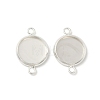 Flat Round Brass Connector Cabochon Settings KK-K414-13E-S-1