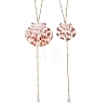Natural Sea Shell Big Pendant 304 Stainless Steel Satellite Chain Long Tassel Y Necklaces for Women NJEW-JN06297-2
