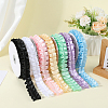 Pleated Solid Color Double-Sided Polyester Lace Trim DIY-WH20002-138F-3